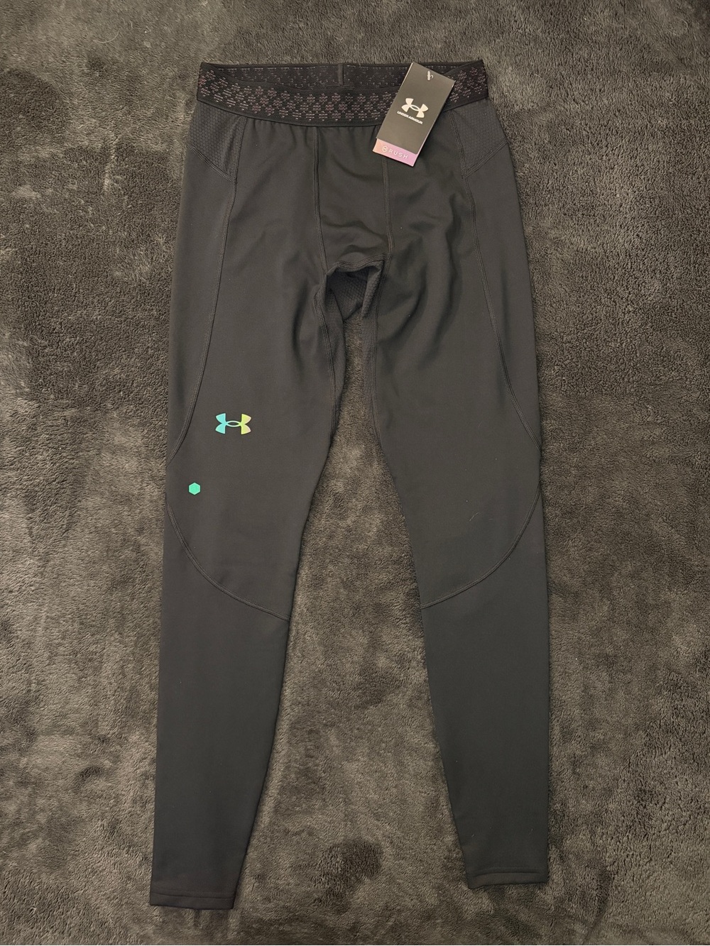 NEW Men's Under Armour Rush Compression Leggings Tights Black Medium